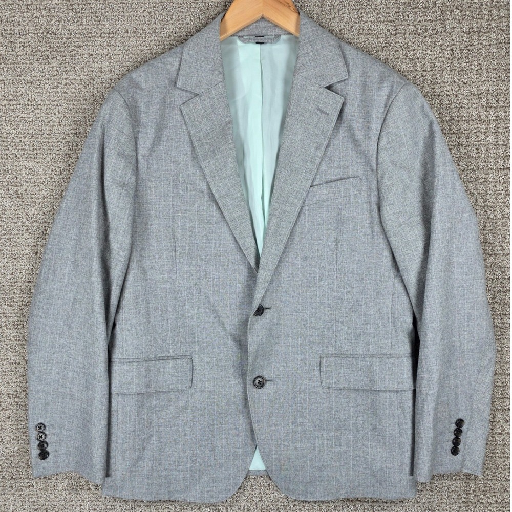 Bonobos Jetsetter Blazer 40S Athletic Fit Guabello Lieve Wool Silk Blend Gray